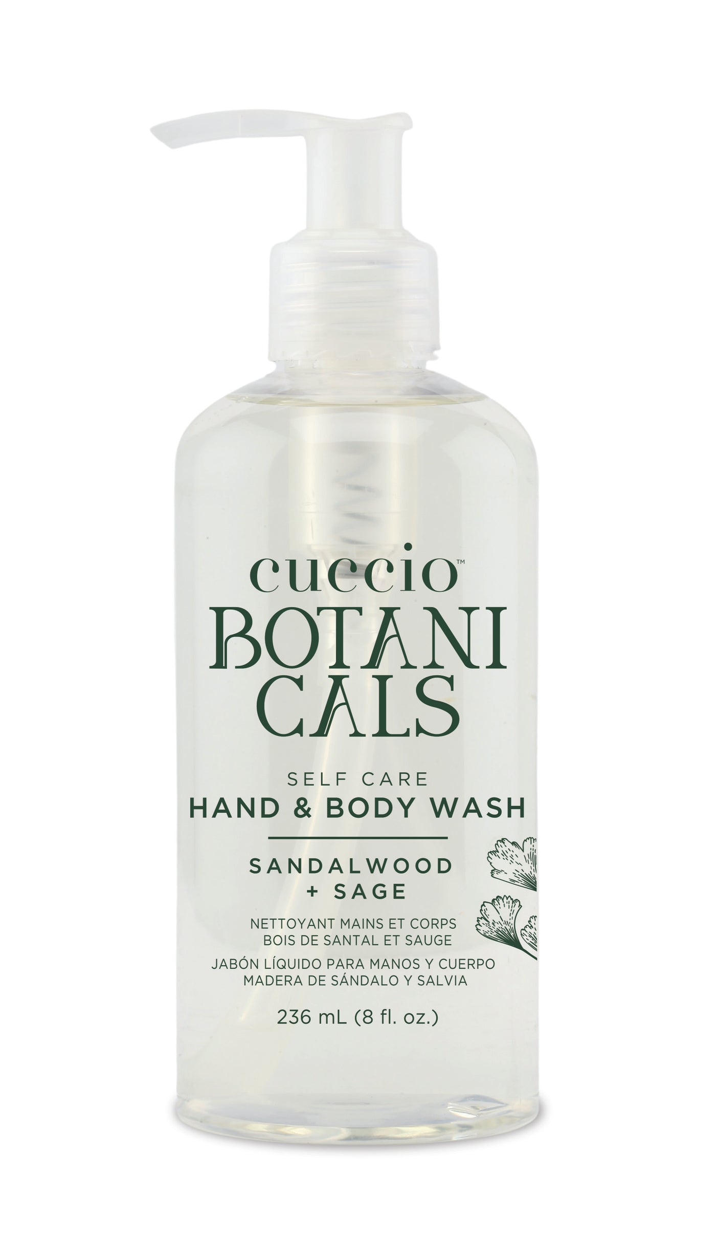 Duschgel Hand & Body Wash Sandalwood + Sage 236ml Cuccio