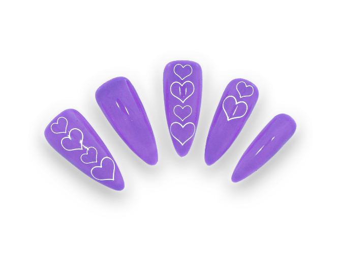 Nailart Sticker Hearts White