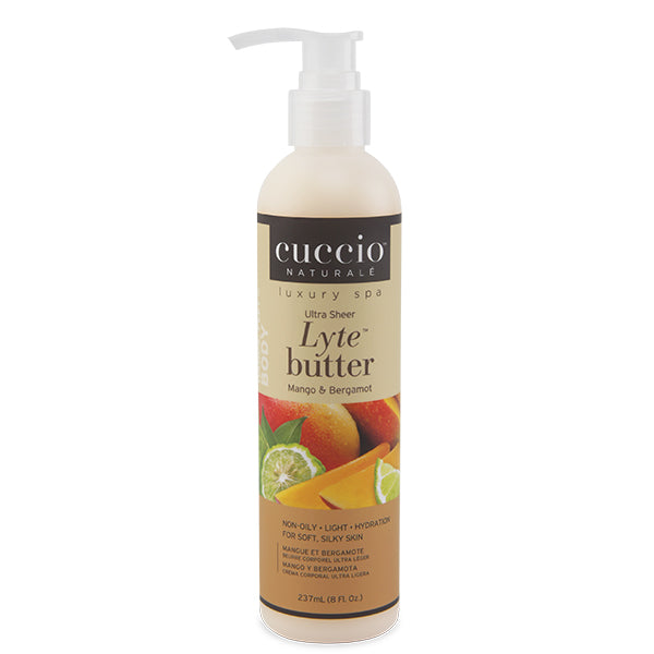 Body Butter Lyte Mango & Bergamot 237ml Cuccio