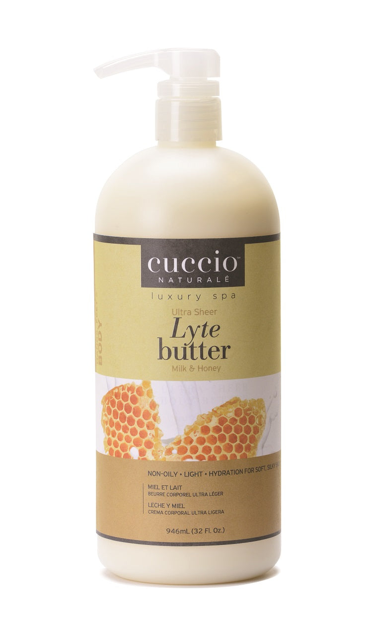 Body Butter Lyte Honey & Milk 946ml Cuccio