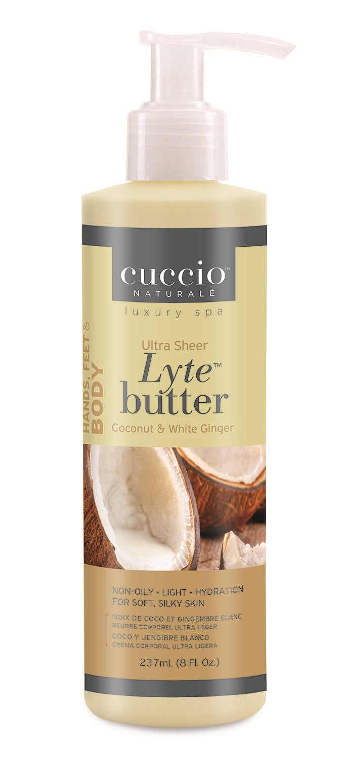 Body Butter Lyte Coconut & White Ginger 237ml Cuccio