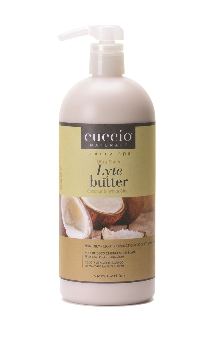 Body Butter Lyte Coconut & White Ginger 946ml Cuccio