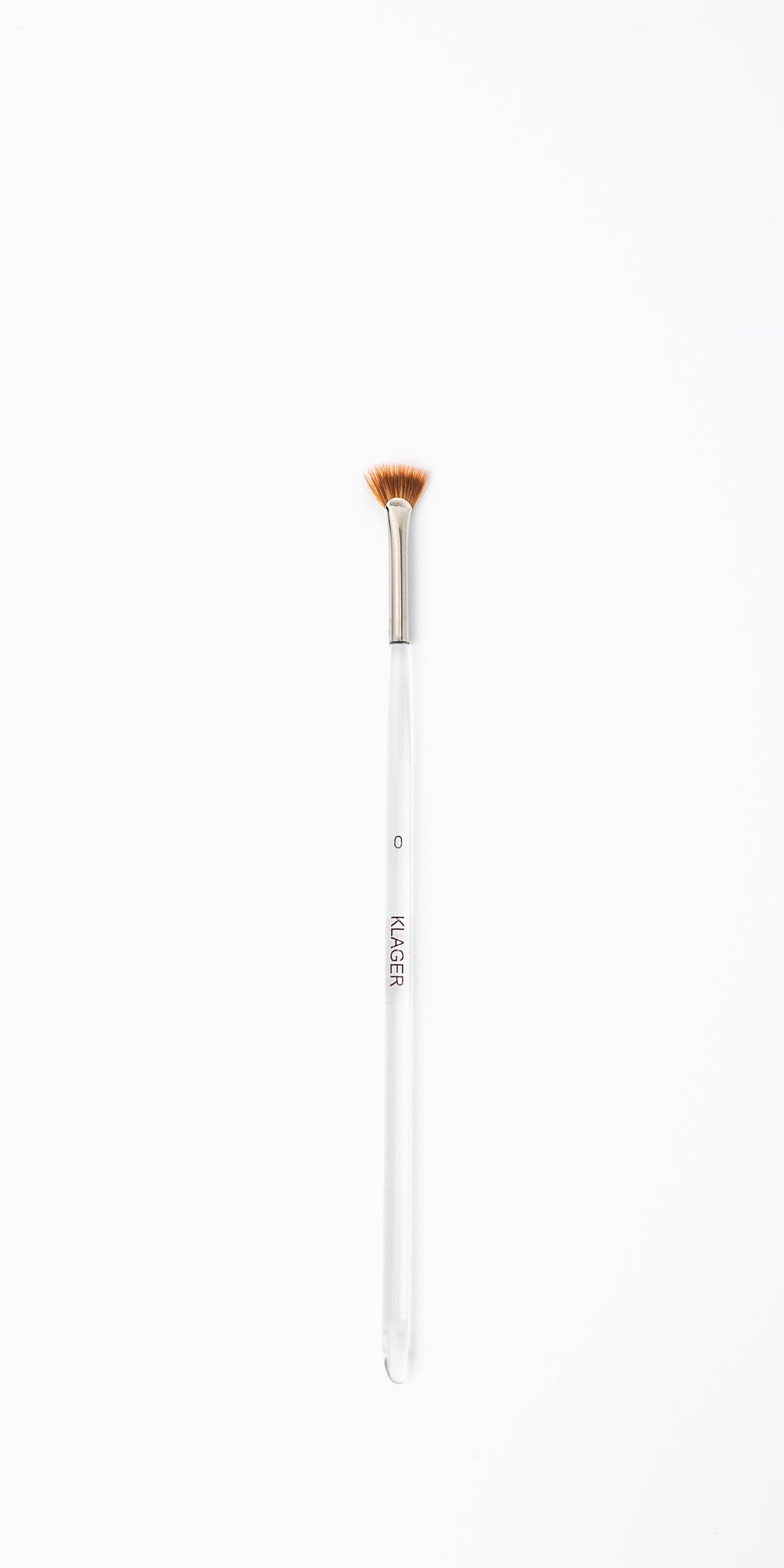 Pinsel Nailart braun Fächer mit Acrylstiel